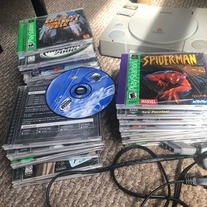 Playstation 1 with games